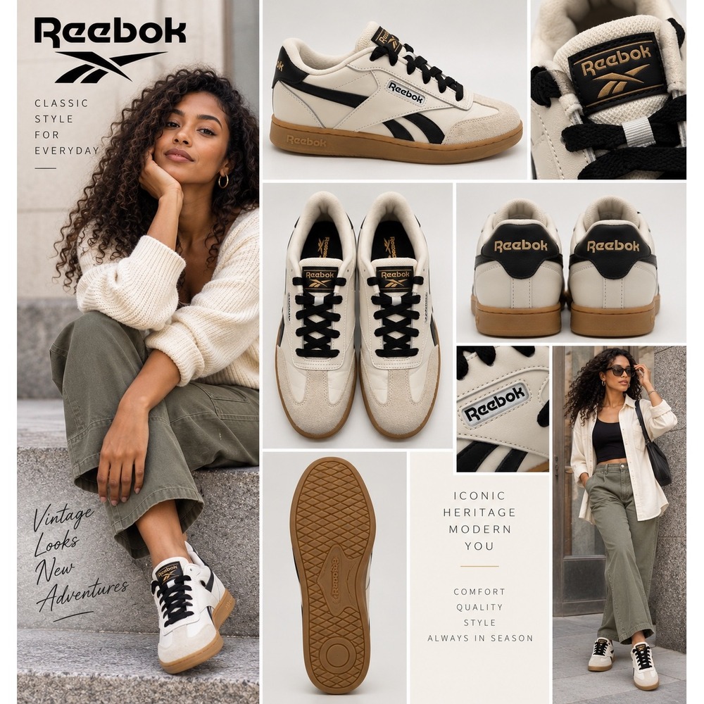 Reebok Club C Revenge Womens Size 8 Black Gum Excellent Suede Leather Sneaker